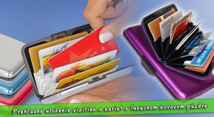 Luxusný kovový vizitkár vrátane poštovného.