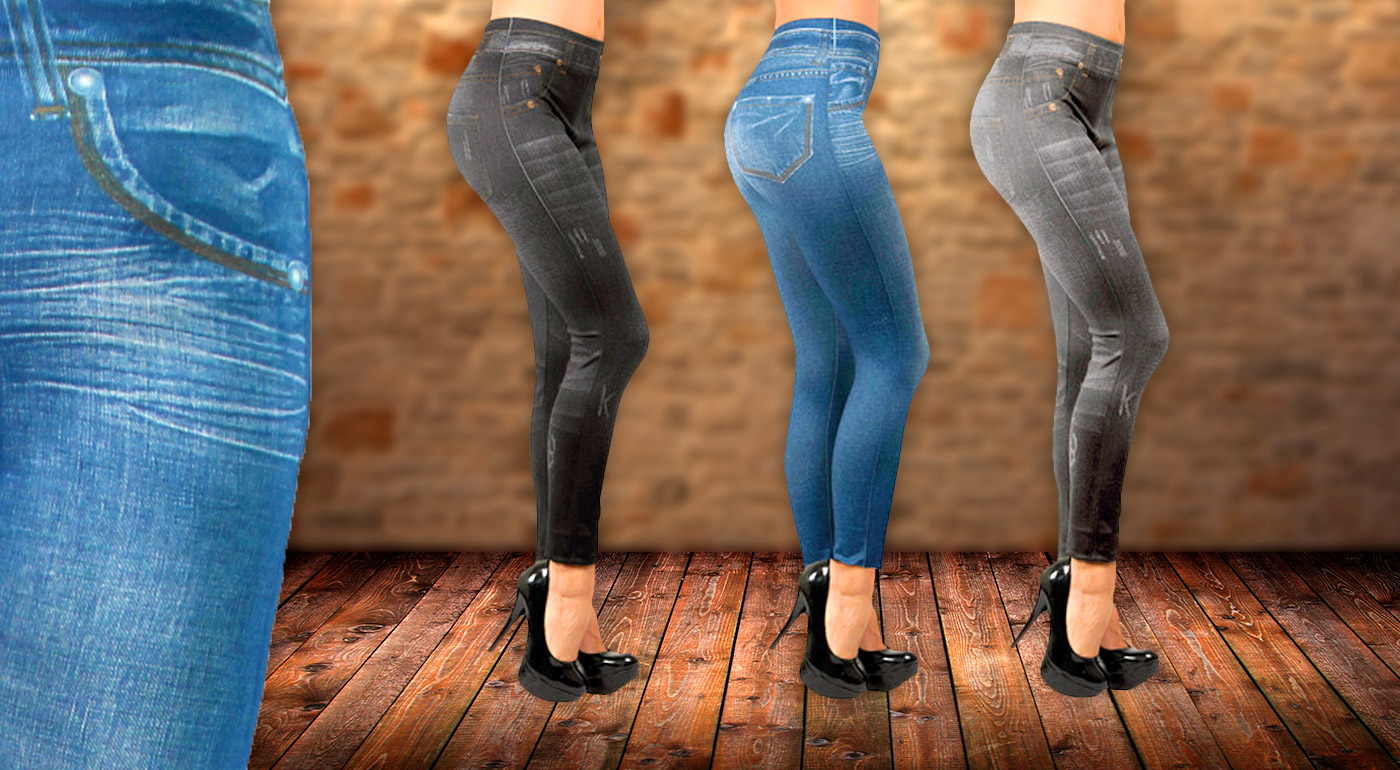 Pohodlné džínsové legíny - 3 ks v balení
