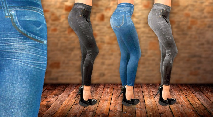 Pohodlné džínsové legíny - 3 ks v balení