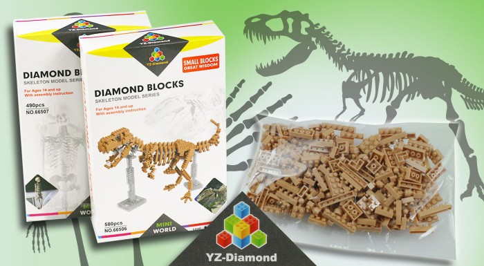 Stavebnica ľudská kostra alebo kostra dinosaura