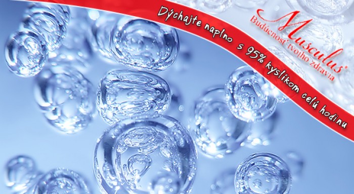 Hodinová oxygenoterapia s 95% kyslíkom. Darujte svojim bunkám sviežosť.