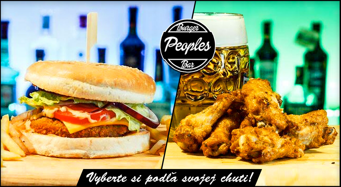 Burger a krídelká s prílohou v Prešove - PEOPLES