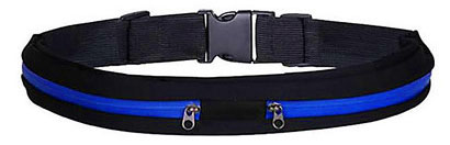Športový pás s úschovným priestorom - modrý