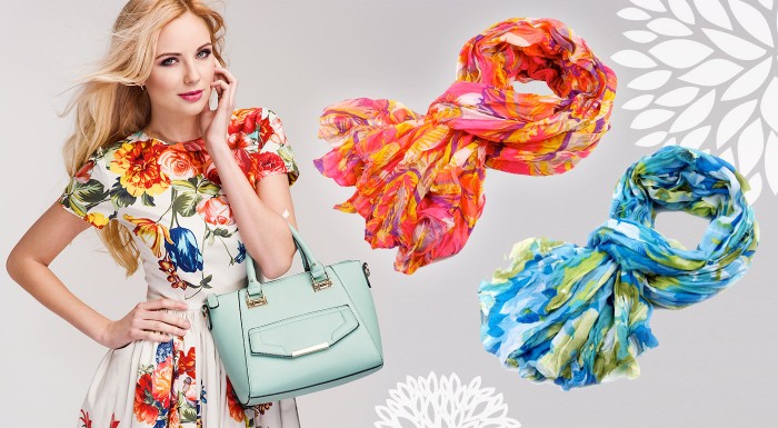 Dámsky krčený šál MULTICOLOR