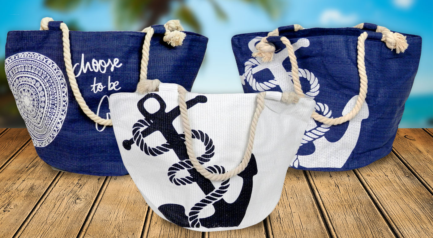 Štýlové tašky v námorníckom vzore