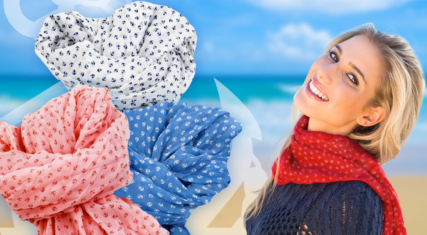 Moderná dámska námornícka šatka v 6 farbách