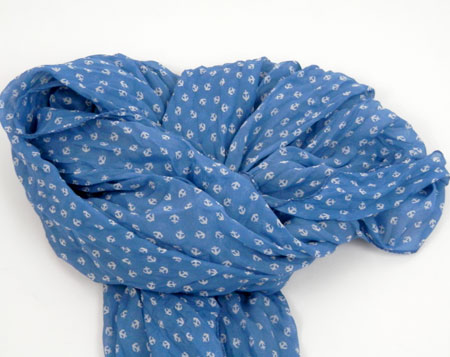 Šatka v námorníckom štýle - modrá