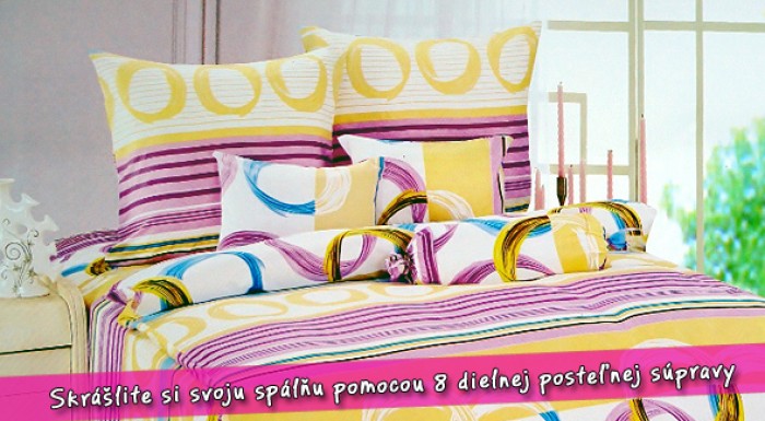 Luxusná 8-dielna posteľná bielizeň za jedinečnú cenu. 