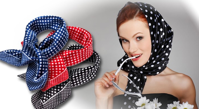 Šik dámske bodkované šatky