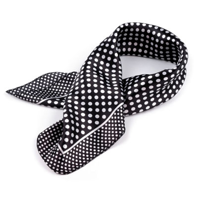 Bodkovaná šatka - čierna