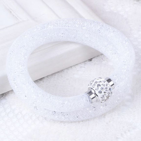 Dámsky dutinkový náramok - biely