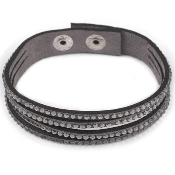 Dámsky náramok s kamienkami - šedý