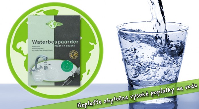 Ušetrite svoje peniaze za vodu - šetrič vody Waterbespaarder Go Green vrátane poštovného. 