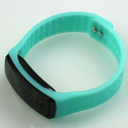 Silikónové hodinky s LED displejom - farba tyrkysová