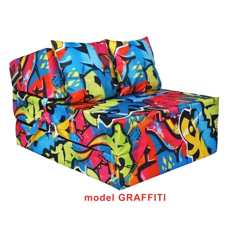 Rozkladacie kreslo s potlačou - model Graffiti