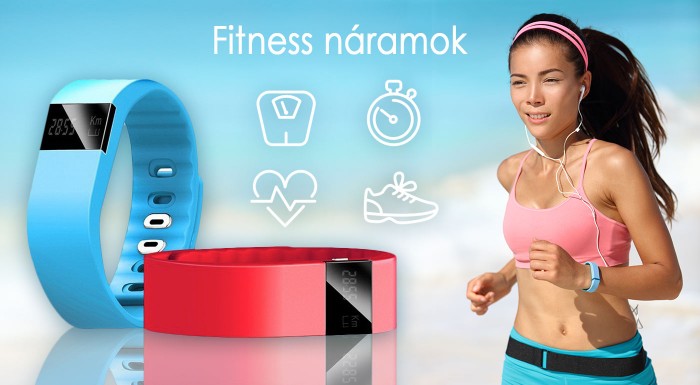 Fitness náramok kompatibilný so smarfónom