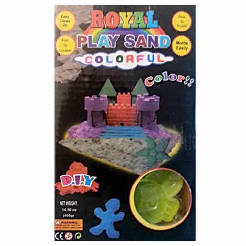 Magický piesok - malá sada na modelovanie za 4,99 €: 400 gramov piesku (1 vrecko - farba fialová) a 8 formičiek