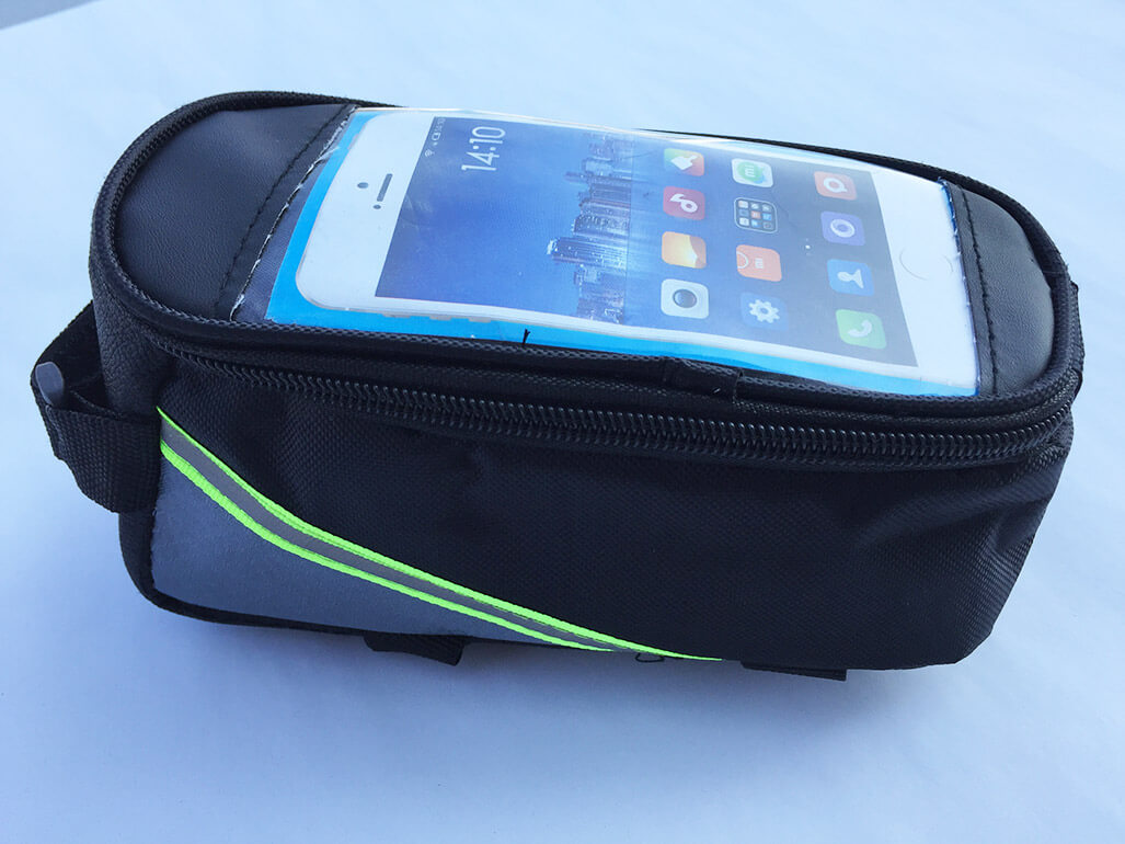 Cyklistické puzdro na mobil a drobnosti - farba sivo-čierna