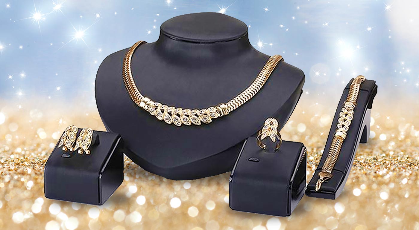 Elegantný set šperkov v zlatej farbe - 6 modelov