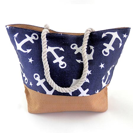 Dámska taška s veľkými kotvičkmi - modrá