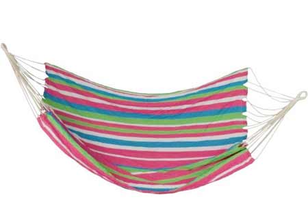 Hojdacia sieť Double pre 2 osoby - farba ružovo-zelená