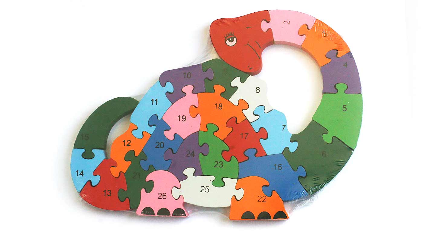 Drevené puzzle - dinosaurus 2