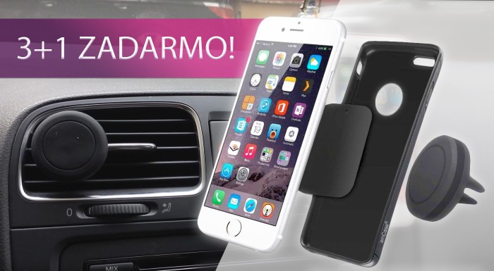 Magnetický držiak na mobil do auta. 3+1 ZDARMA! 