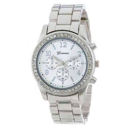 Hodinky Geneva - farba strieborná