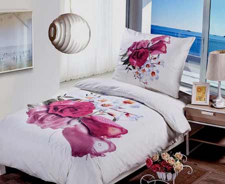 3D obliečky - Ruže fialové