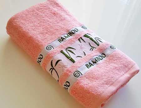 1 kus bambusovej osušky - farba ružová