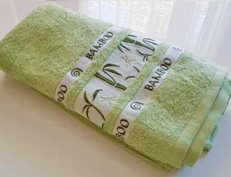 1 kus bambusovej osušky - farba zelená