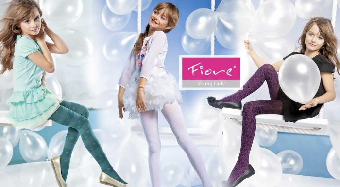 Detské vzorované pančušky rôznych farieb