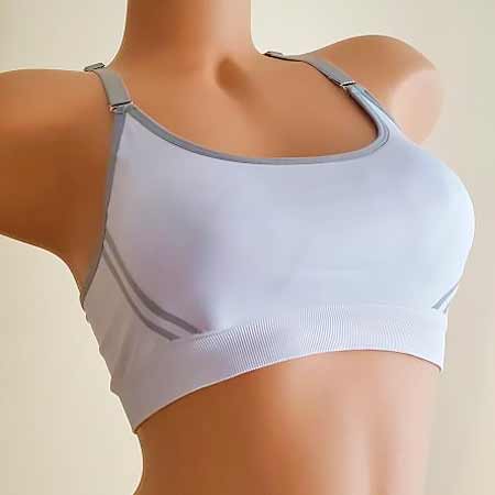 Športová podprsenka - farba biela - veľkosť S/M