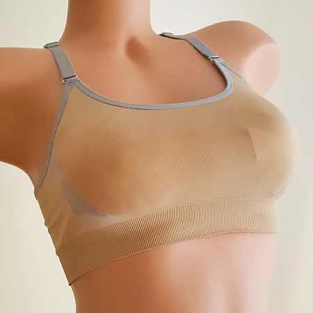 Športová podprsenka - farba telová - veľkosť S/M