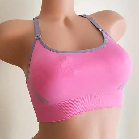 Športová podprsenka - farba ružová - veľkosť S/M