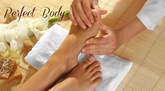 Polhodinová reflexná masáž chodidiel