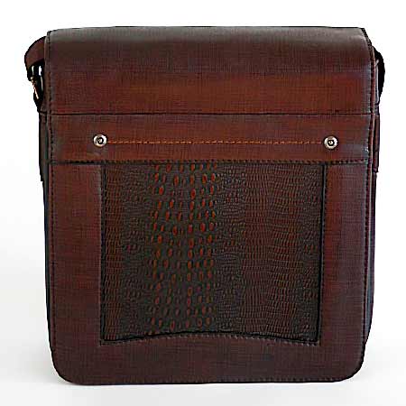 Pánska taška cez rameno - tmavohnedá farba