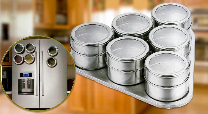 Sada 6 praktických koreničiek s magnetom