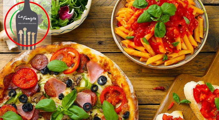 Pizza či cestoviny v La Famiglia v Ružomberku