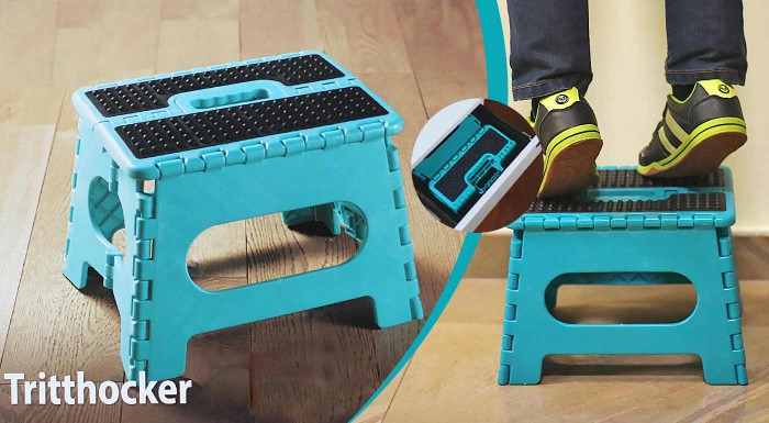 Skladací stupienok s protišmykovou úpravou