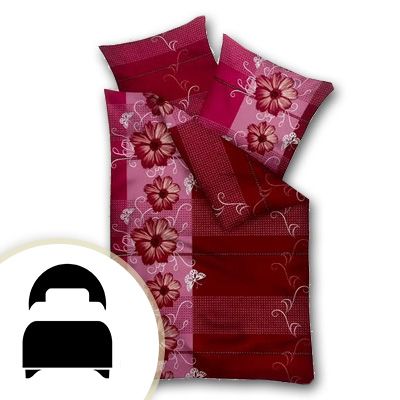 Obliečky pre jednolôžko - model C bordové kvety