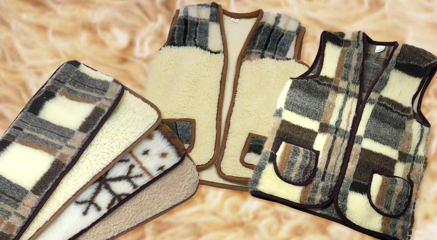 Vesta z pravej ovčej vlny