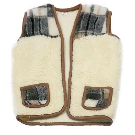 Vesta z ovčej vlny svetlá - veľkosť S