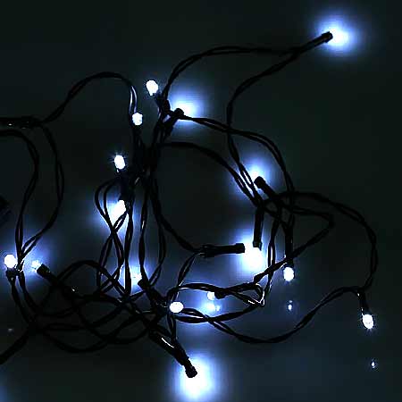 Vianočné osvetlenie na batérie - farba osvetlenia: biela