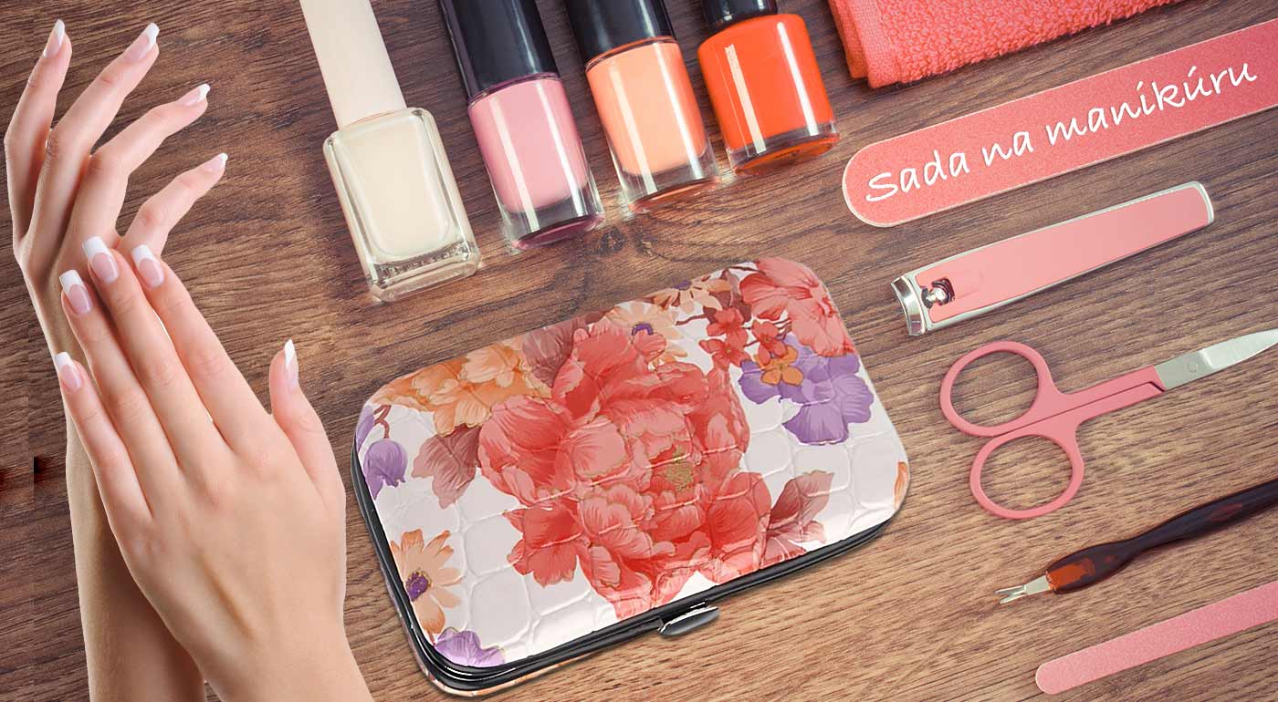6-dielna sada na manikúru v štýlovom puzdre