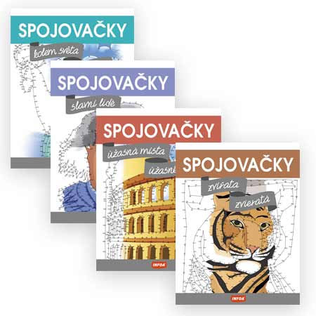 Štvorbalenie spojovačiek Okolo sveta, Zvieratá, Slávni ľudia a Úžasné miesta