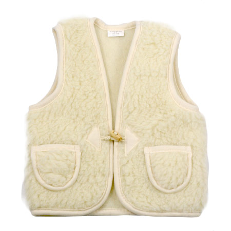 Biela detská vesta pre deti vo veku 0-2 rokov