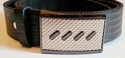 Pánsky kožený opasok s oceľovou prackou - model 4