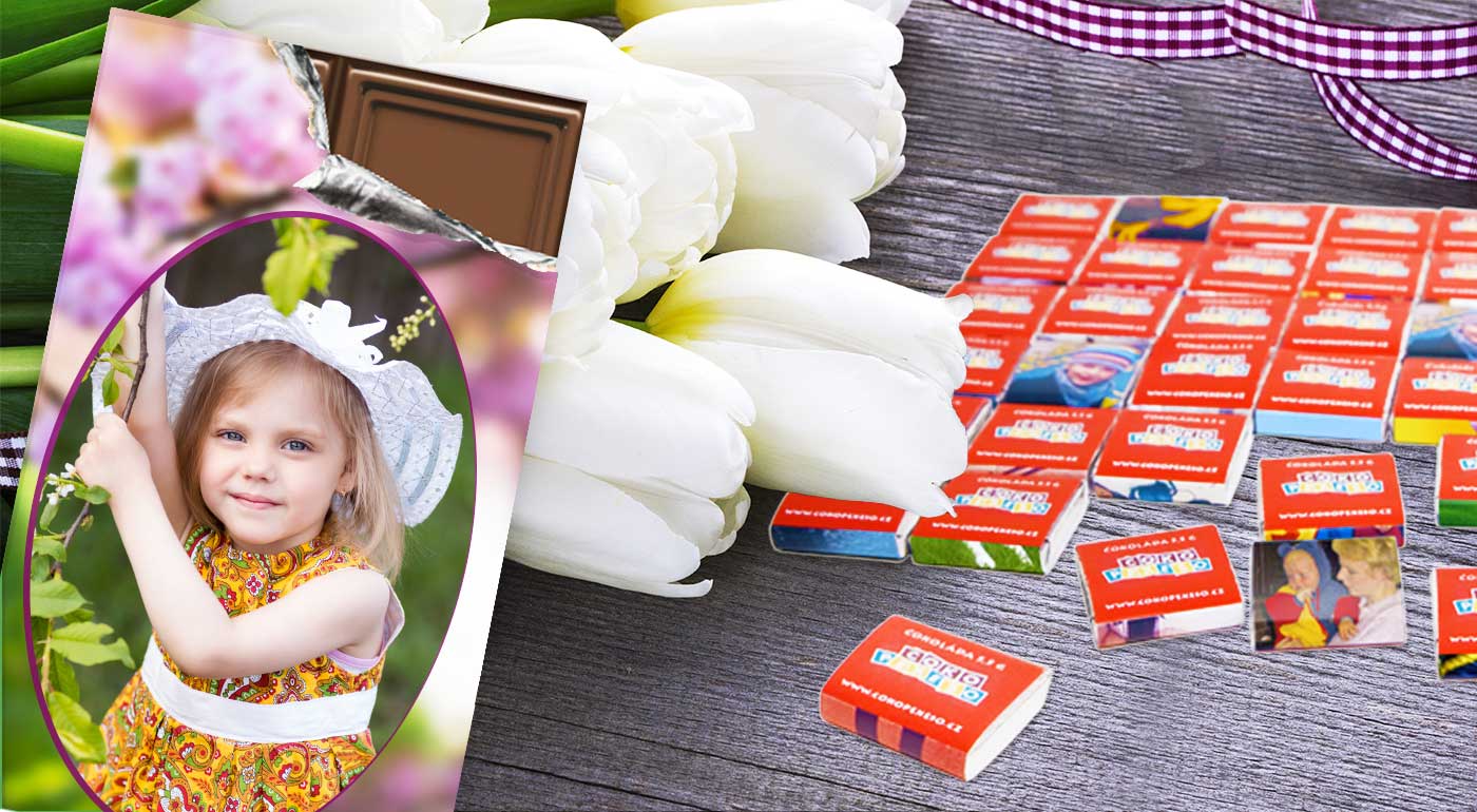 Čokoláda alebo čokopexeso s vlastným motívom