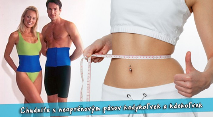 Praktická pomôcka pre štíhlejšiu líniu - neoprénový odtučňovací pás.